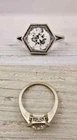 Art Deco Style Round Lab Created Diamond Engagement Ring 14k White Gold Finish
