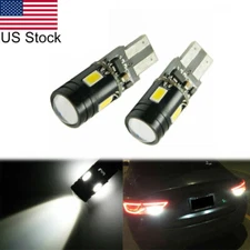 2x LED T10 168 921 30W Canbus 6000K White Projector Backup Reverse Light Bulbs