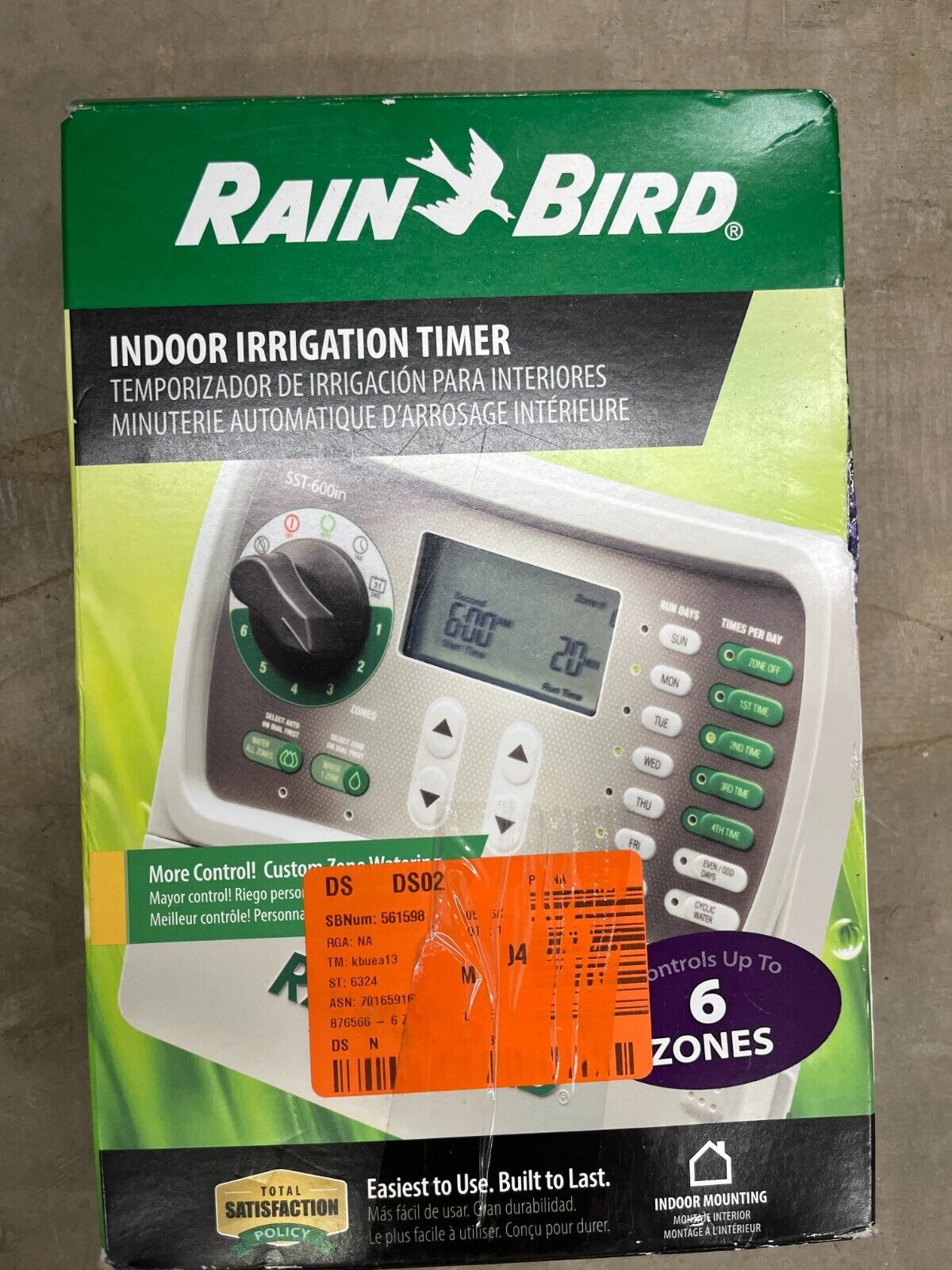 SST600IN – 6-Station Indoor SST “Simple to Set” Irrigation Timer