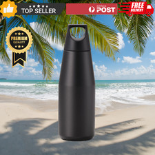 Black 316 Stainless Steel 580Ml Insulated Bottle Tapered Design Sleek