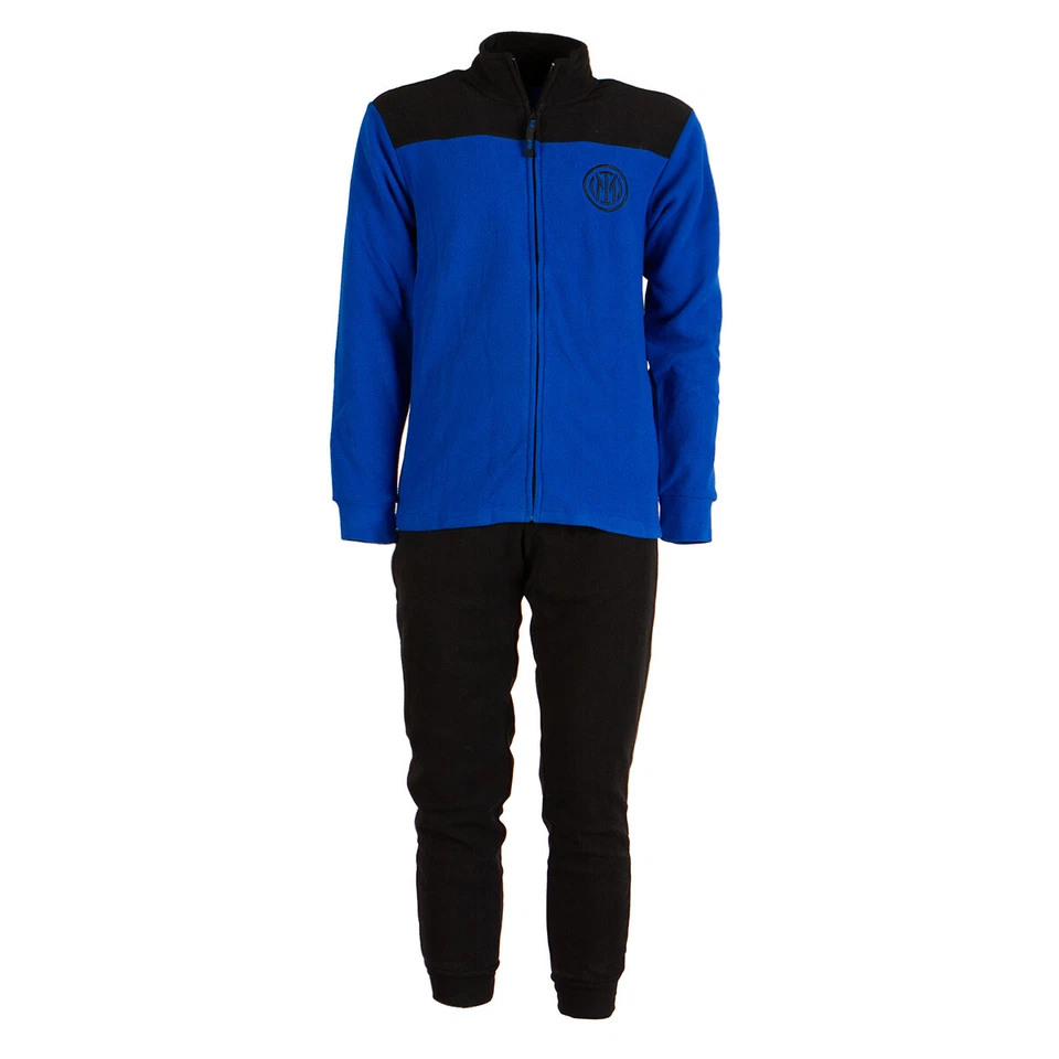 Pigiama Tuta uomo F.C. Inter ufficiale in Pile IP101080 Nero X157