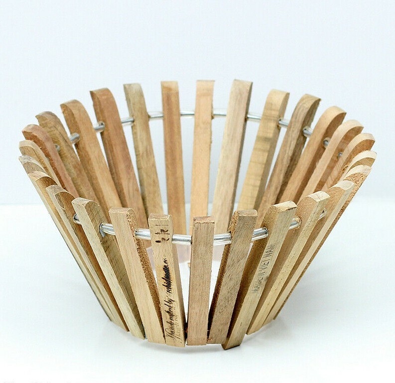 Hanging wooden orchid basket - Round 6