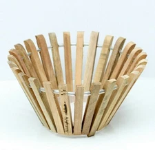 Hanging wooden orchid basket - Round 8" 