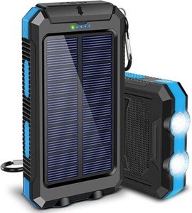 Solar 20000mAh Power Bank Dual USB powerbank Waterproof