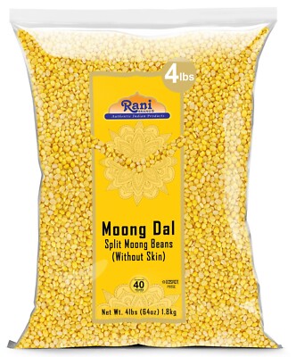Rani Moong Dal (Split Mung Beans without skin) Indian Lentils 64oz (4lbs) 1.81kg
