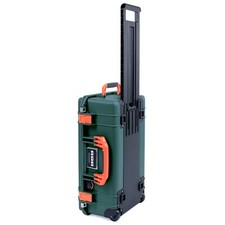 Trekking Green  Orange Pelican 1535 Air Case. With Foam. With wheels.