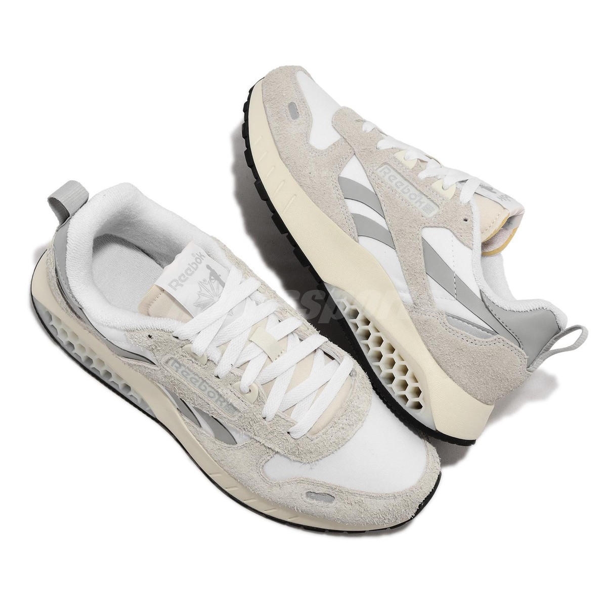 Reebok CL Leather Hexalite White Grey Alabaster Men Road 