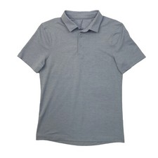 Lululemon Polo Shirt Mens S Small Blue Heather Evolution Short Sleeve Golf