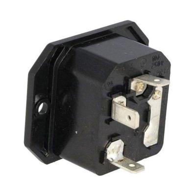 Spina Tripolare Da Pannello 10A Con Portafusibile – Modello CS-023, VDE, Senza Marca