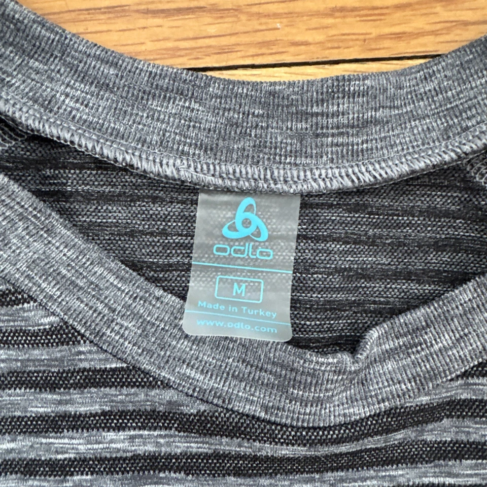 Camisa Odlo Evolution Capa Base Ligera Manga Larga Para Mujer Gris Caminata Talla M Foto 4 de 4