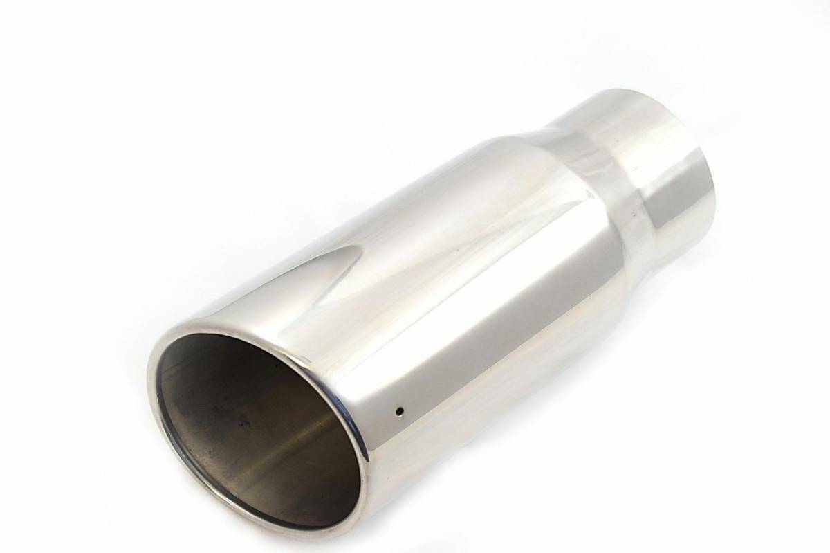 Rudy's 12" Polished SS Bolt On Exhaust Tip Rolled Angle Cut 4" Inlet 5" Outlet