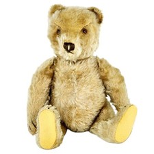 Original 1950 Steiff Glass Eyed Mohair Plush Bear