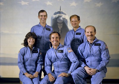 Space Shuttle Challenger Crew Sally Ride PHOTO STS-7 Astronauts First Female US