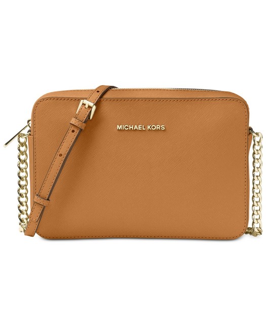 michael michael kors jet set east west crossgrain leather crossbody