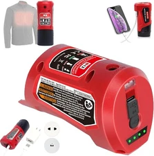 M-12 Battery Charger with Type-C and DC 12V Outlet for Milwaukee Jackets