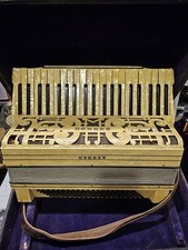 Vintage Hohner Accordion In Original Case. Serial 85280 Works. As Is.