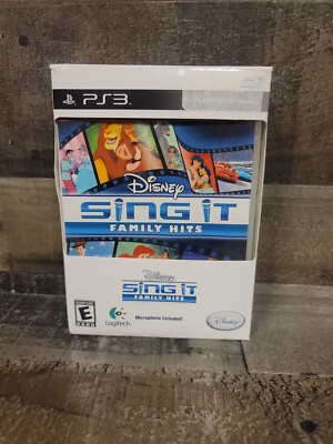 Disney Sing It Family Hits for Playstation PS3 w/ Microphone Open Box