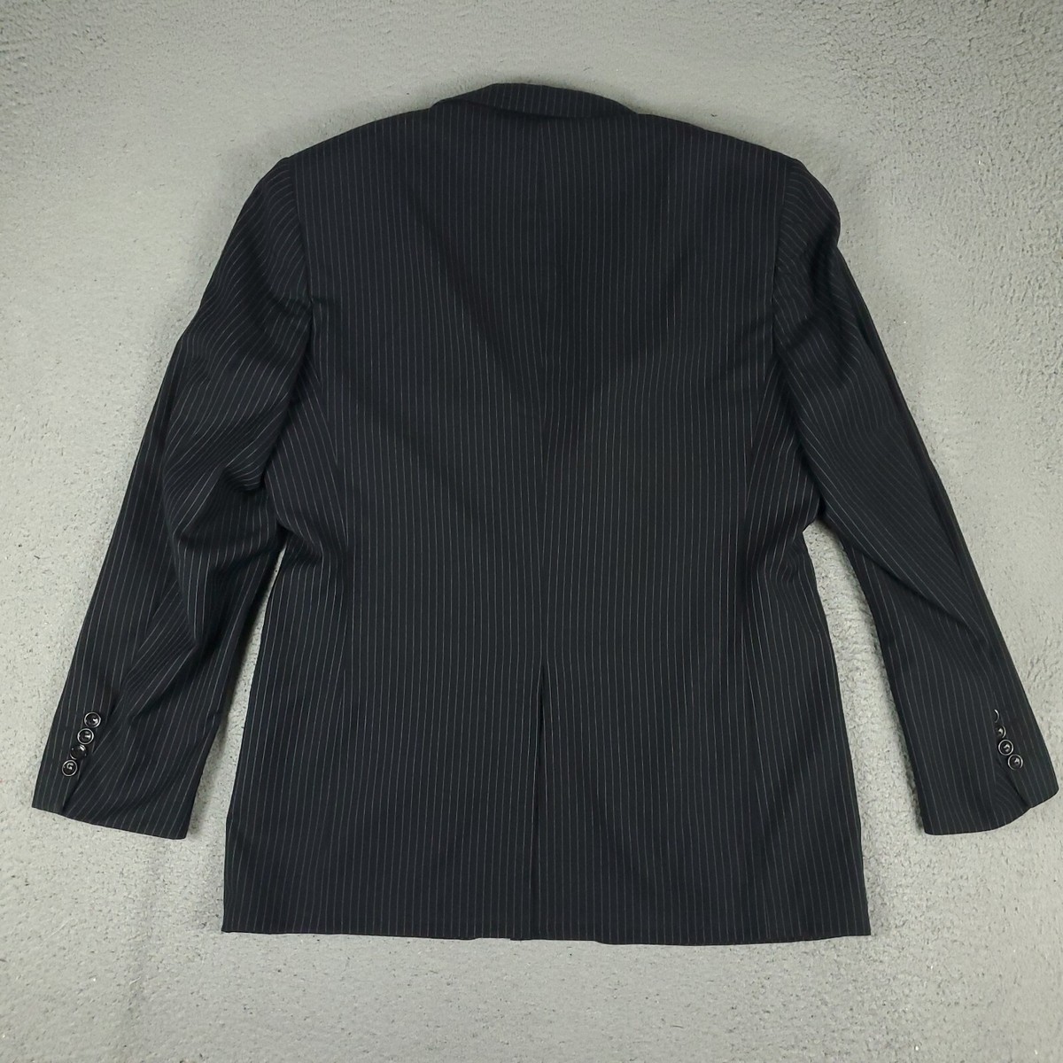 Giorgio Armani Blazer Mens Size 52 Black Fitted Super 180s Italy