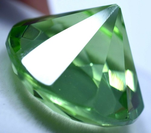 Lab Created 48.55 Ct Green Peridot GGL Certified Diamond Cut TOP QUALITY Gem - Picture 7 of 7