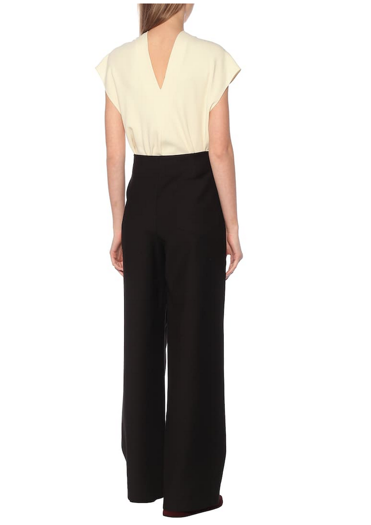 FILA Pantaloni neri nuovi con etichette $990 The Row Rooka misto cotone gamba larga taglia 6 S M