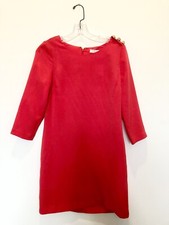 NWT Forever21 Red Sheath Dress Gold Buttons - S