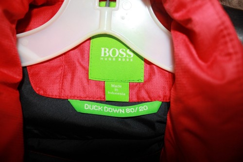 Boss Hugo Boss Red Puffer Gilet Vest Mens, Small - Picture 4 of 7