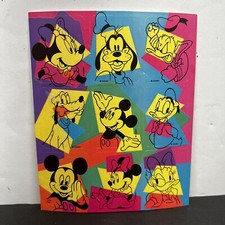 Vintage Mickey Mouse Disney HALLOWEEN Sticker Sheet Donald Duck Goofy Minnie HTF