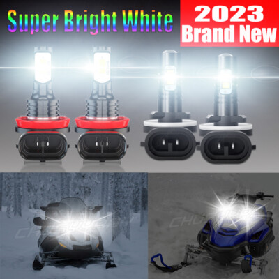 LED Headlight High Low Bulbs For Arctic Cat F6 EFI Sno Pro Headlight 2010 2011