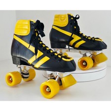 VINTAGE NEW 1970's Hot Shot Vinyl Demi-Boot Roller Skates-Men's Size 9