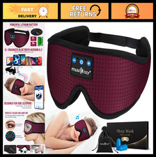 Bluetooth Sleep Headphones Eye Mask - Wireless Music Earbuds for Side Sleepers,