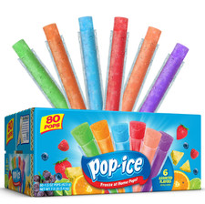 Pop-Ice Assorted Fruit Freezer Ice Pops, Glut...