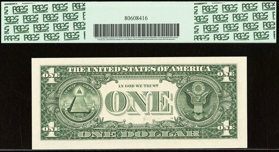 2013 $1 FRN PCGS 66PPQ - Near Solid Serial Number 77777776 & 77777778 - Image 3 of 4