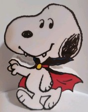 Peanuts Snoopy DRACULA Halloween Hanging Wooden Decoration NEW! Free Shipping!