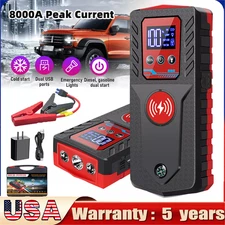 8000A Peak Car Jump Starter Booster Jumper Portable Power Bank Battery Charger
