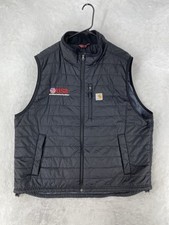 Carhartt Vest Mens 2XL Black Gilliam Puffer Full Zip Workwear Rain Defender