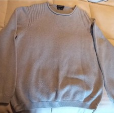 DKNY Men's Knit Sweater 100 Cotton Gray Size XL