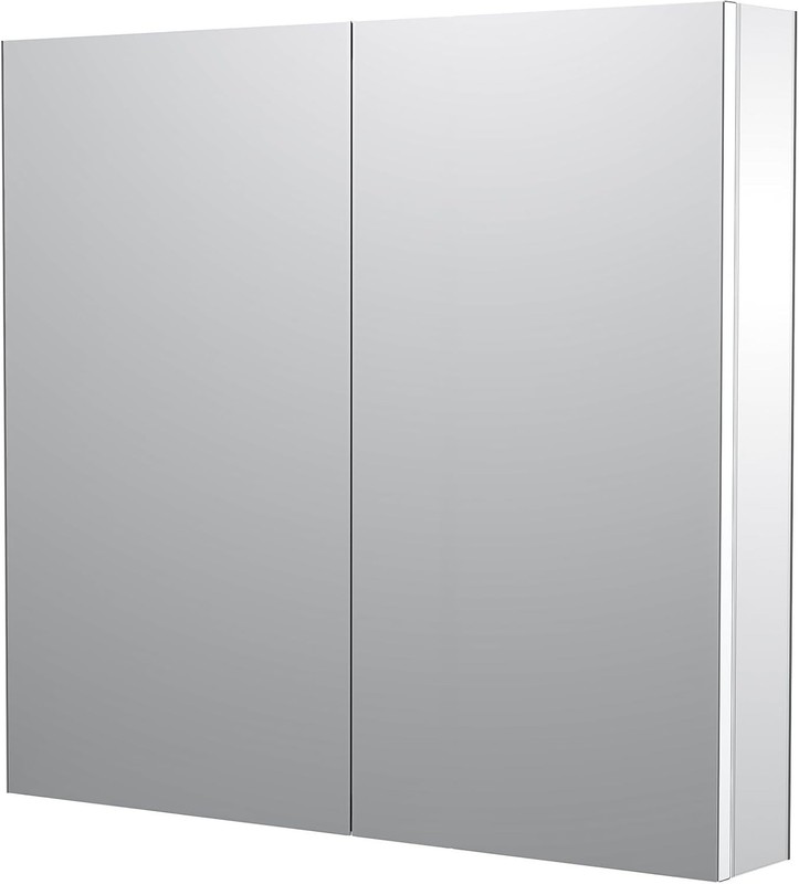 Sunrosa Mirrored Medicine Cabinet Soft Close 30x31.5 White Surface Mount