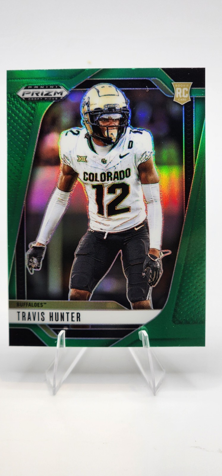 2025 Panini Prizm Draft Picks - Travis Hunter #20 Green Prizm (RC) - Colorado
