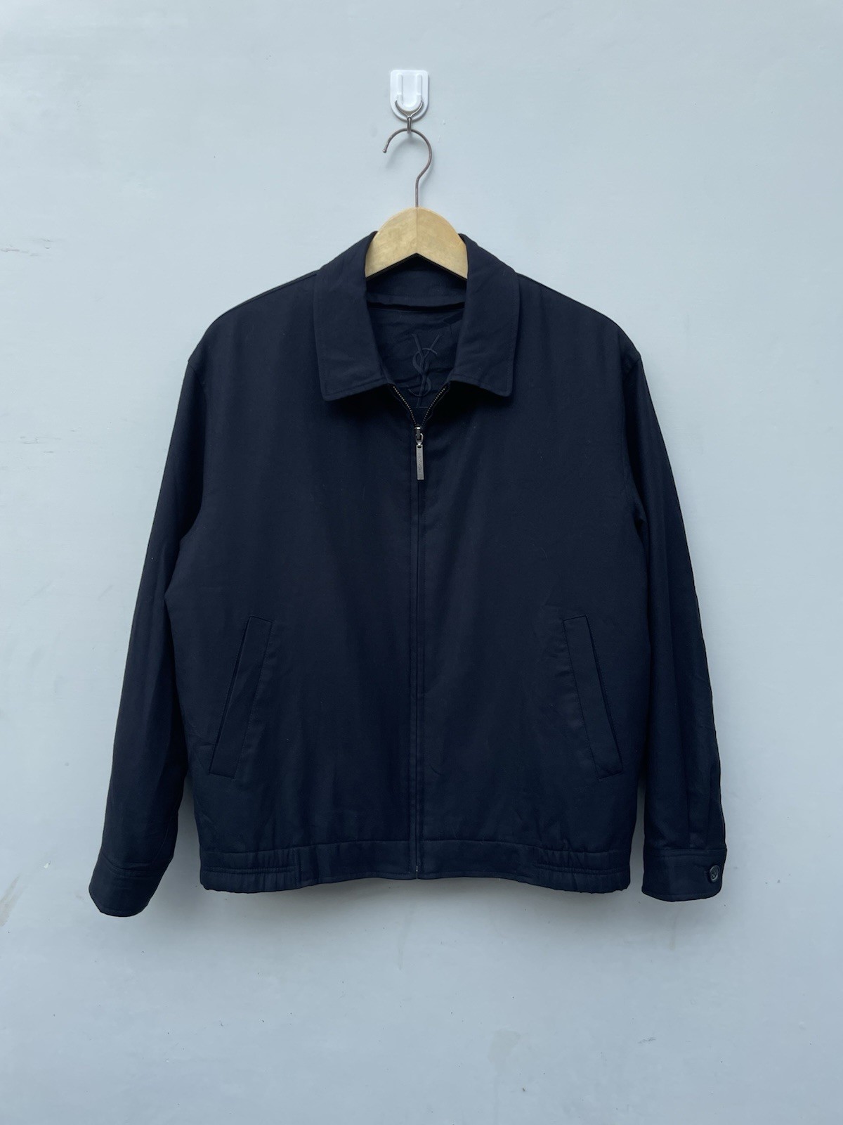 Giacca vintage Yves Saint Laurent YSL nera grande logo