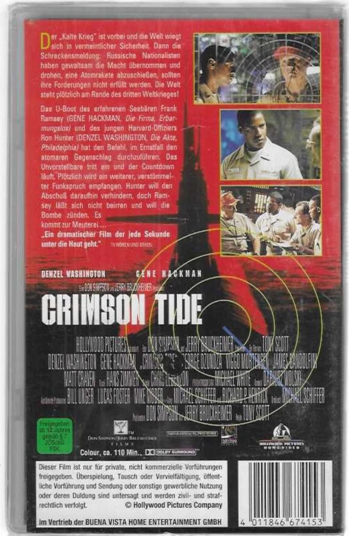 Gene Hackman   CRIMSON TIDE  In Tiefster Gefahr   VHS Rarität  NEU OVP  in Folie - Bild 2 von 2