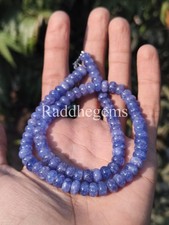 Blue Tanzanite Beaded Necklace, 8mm Round Gemstone Beads , Gift for Her,