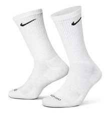 Nike, Authentic Everyday Plus, Single Pair White Crew Socks Size: Mens 8-12