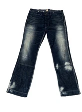 Double RL Ralph Lauren Overalls Back Buckle Workwear USA  Denim Jeans 34/31