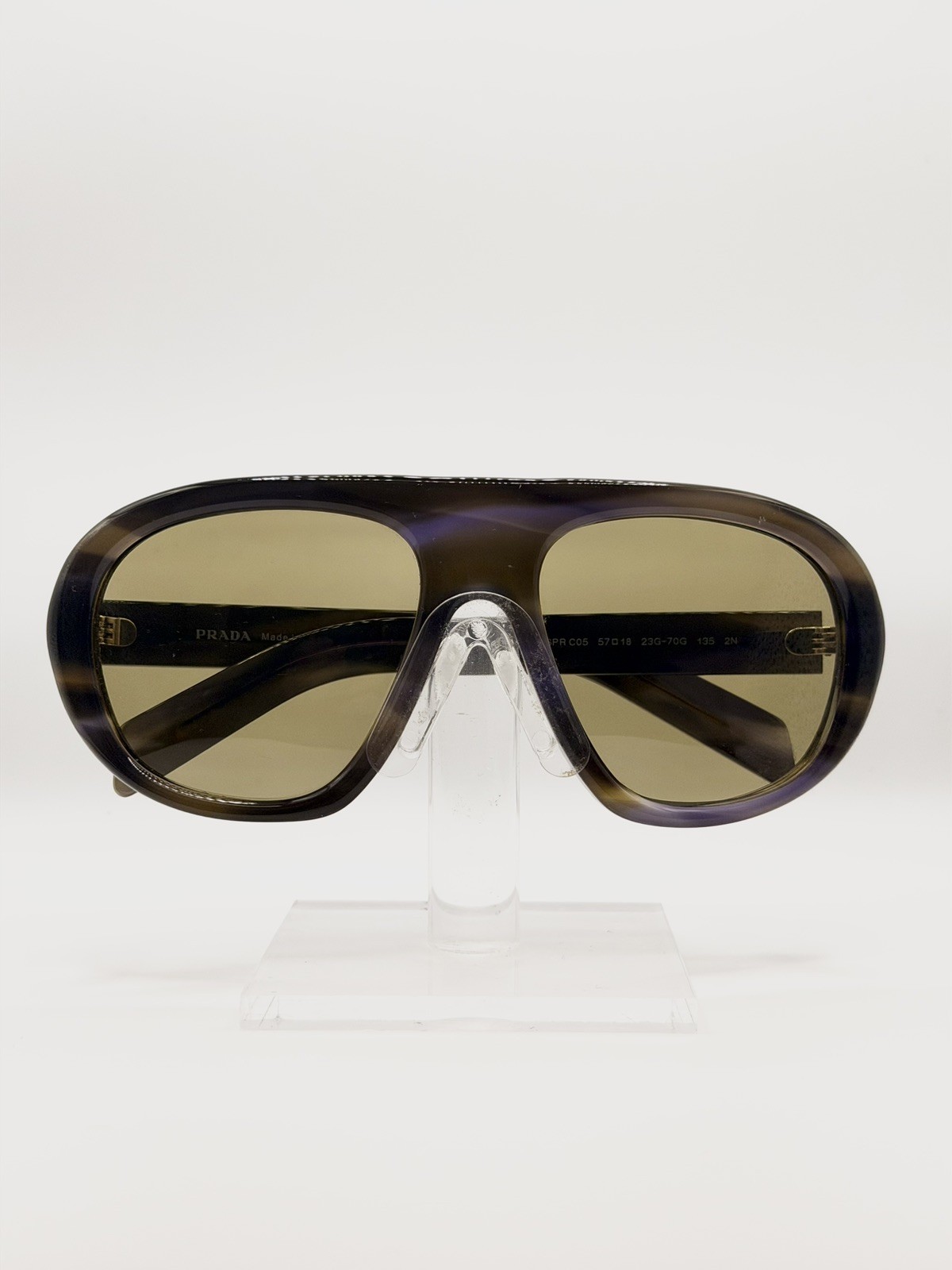 *NEW* Prada SPR C05SF Sunglasses- Striped Lagoon image 2