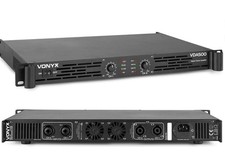 AMPLIFICATORE PA SLIM RACK 19" 1U 1000W DJ FINALE DI POTENZA AUTO VENTILATO