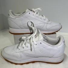 Reebok Classic Leather Big Kids' Shoes Footwear White-Rubber Gum GZ6098, size 6