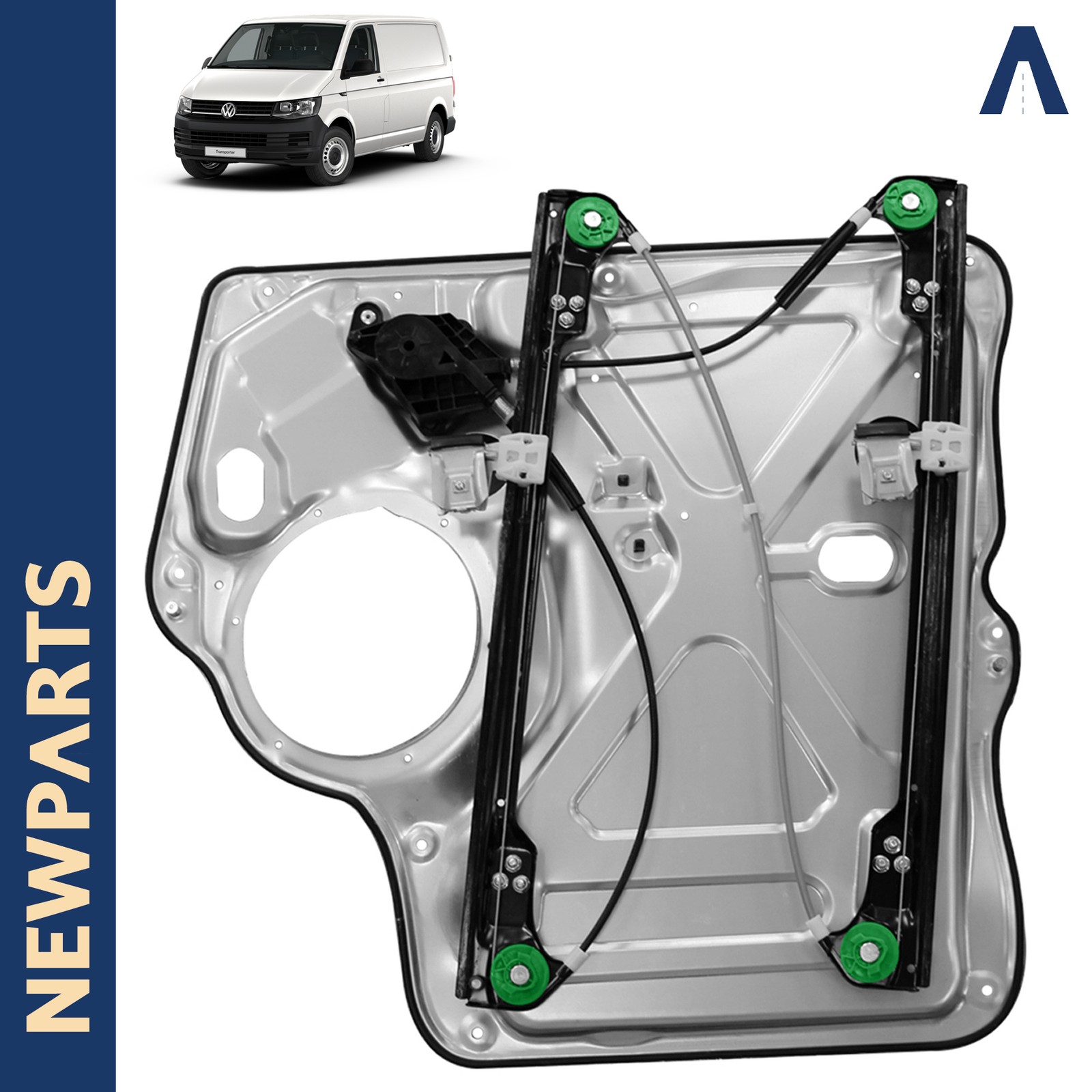 Mécanisme de lève-vitre avant gauche 7H0837753 pour utilitaire VW T5 T6
