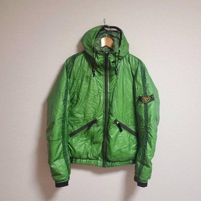 STONE ISLAND Goose Puffer Jacket Hoodie M Green Outer