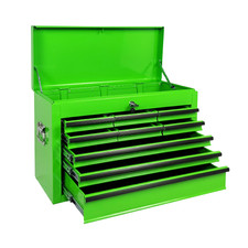 24 Portable Tool Box With 9 Drawers Top Storage Tray Lockable Metal Tool Chest