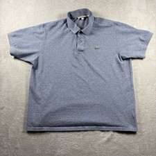 Lacoste Polo Shirt Mens 2XL Gray Classic Fit Pique Alligator Logo Casual Golf 4A